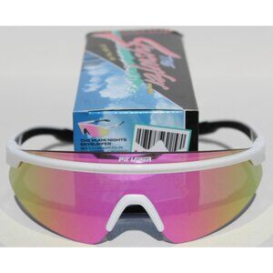 PIT VIPER The Miami Nights POLARIZED Skysurfer Sunglasses White/Pink Mirror NEW